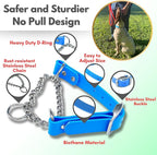 Martingale Collar for Dogs, Biothane, Stainless Steel Hardware, No Pull, Made in The USA, Professional Grade, Extra Large, Light Blue