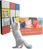 Art Cat Scratching Pad,Wall Scratcher for Indoor Cats - 16.54x11.81x1.18 Inches, Double-Sided Use, Cat Cardboard Scratcher Fits All Breeds & Sizes, Easy to Install,Cat Gifts