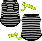 Paiaite 3 Pieces Dog Striped Shirt Red Green Black Color Cotton Sleeveless Puppy Pet Shirts Breathable Apparel Tank Top Colorful Puppy Sweatshirt Clothes for Small Medium Dogs Small