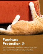 Lukamoo® Cat Scratching Pad, Wall Mounted Scratcher for Indoor Cats (Medium (24'' x 16'')) (Orange Tabby)