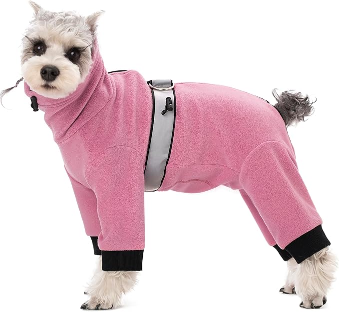 Dog Coats for Small Dogs, Polar Fleece Dog Pajamas Bodysuit for Small Medium Dogs, Dog Winter Jacket Dog Sweater Dog Vest for Small Dog, Dog Four-Legged Warm Clothes