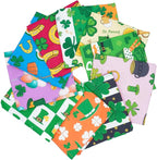 10PCS St.Patricks Day Dog Bandanas for Small XS Dogs Doggy Puppy Cats Triangle Bibs Scarves Boys and Girls Grooming Accessories