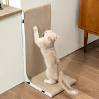 Cat Scratcher Lounge, 23 Inch L-Shaped Cat Scratch Pad, Vertical & Horizontal Scratching 1.2" Thick Cardboard with Fun DIY Stickers, Durable, Eco-Friendly