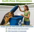 Kinn Kleanbowl Disposable Dog Food Bowls, 8 oz (Pack of 50) - Frame System Refills, Use for Travel, Boarding, or Crate, Compostable Pet Travel Bowl, No Plastic, Leakproof, Portable Dog Dish