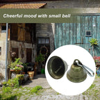 100pcs Vintage Bronze Jingle Bells with Spring Hooks - Mini Craft Bells for Christmas Decor, Dog Potty Training, Wind Chimes, Wedding Door & DIY Crafts (1.5 X 1.7 Inch)