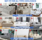 Cat Scratch Couch Protector with Natural Sisal for Protecting Couch Sofa Chair Furniture 23.6" L*19.7" W(Smoke Gray, Right Hand)