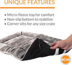 K&H Pet Products Self-Warming Dog Crate Pad, Self Heating Cat Mat, Portable, Machine Washable, No Electric Needed, Adjustable Fit, Non-Slip, Great for Cat Window Perches - Extra-Small 14 X 22in Gray