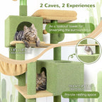 Globlazer Cactus Series Combination 76-inch Tall Cat Tower for Indoor Cats and 30-inch Scratching Post for Cats