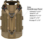ICEFANG GN3 Tactical Dog Harness with 6X Buckle,Dog Molle Vest with Handle,3/4 Body Coverage,Hook and Loop Panel for ID Patch,No Pulling Front Clip (S (22"-27" Girth), CoyoteBrown)