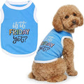 Parisian Pet Dog Shirt – 100% Cotton Shirts for Large Dogs – Sleeveless Puppy Vest – Lightweight and Breathable Pet Apparel – Pullover Summer Dog Clothes - Stretchy Funny T Shirts for Dogs
