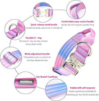 Tactical Dog Collar, 1.5" Wide Thick Heavy Duty Dog Collar with Handle, Soft Neoprene Padded Military-Grade Nylon Training Collar with Quick Release Metal Buckle for Medium Dogs (Pink, M)