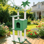 72 Inches Tall Cat Tree, Outdoor Cat House, Weatherproof Large Cat Condo with Cat Scratch Post, for Outdoor and Indoor Cat Towers
