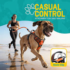 No Pull Dog Harness and Leash Set for Extra Large Dogs – Adjustable Reflective Breathable Soft Padded Easy Control Dog Harness for Training & Walking, Orange (X-Large)