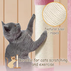 Yaheetech 33.5in Cat Tree, Small Kittens Tower w/Large Perch&2 Cozy Condos, Sisal Scratching Posts for Indoor Kittens/Cat, Stable Pet Activity Center Furniture, Pink