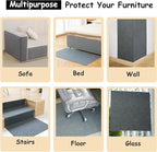 NATUYA Cat Scratch Couch Furniture Protector, 78.7"x15.8" Self-Adhesive Cats Scratching Pad Deterrent, Trimmable DIY Climbing Cat Scratcher(Drak Gray)