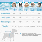 cyeollo 2pack Dog Cooling Shirt, Breathable Sleeveless Summer Clothes for Dogs, Intant Cool Dog T Shirts for Small Dogs, Blue Sky XL