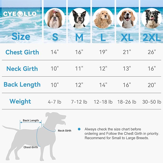 cyeollo 2 Pack Dog Cooling Shirt, Lightweight Sun Protection Sleeveless Dog Vest, Breathable Summer Clothes for Small Dogs Boy & Girl, Soft Pet Tshirts, Yellow Duck M
