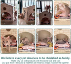 DIY Cat House Assembly cat Houses for Indoor Large Cat Cave Wood Cat Houses for Cats, Kittens, Small Dogs Cat Hideaway