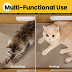 Cardboard Cat House with Scratch Pad & Catnip, Cat Play Scratching House for Indoor Hideaway Furniture, Heavy Duty Sturdy Cardboard Scratcher, Easy to Assemble Birthday Gift, Large