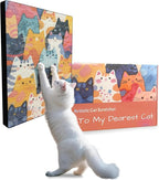 Art Cat Scratching Pad,Wall Scratcher for Indoor Cats - 16.54x11.81x1.18 Inches, Double-Sided Use, Cat Cardboard Scratcher Fits All Breeds & Sizes, Easy to Install,Cat Gifts