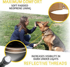 ADITYNA Heavy Duty Dog Collar for Medium Dogs - Reflective Collar with Handle for Training, and Walking - Wide, Thick, Tactical, Soft Neoprene Padded