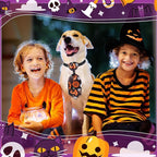 Reginary 120 Pcs Halloween Dog Bandanas Bulk Dog Bows Set Bow Ties Cat Scarf Colorful Washable Triangle Pet Kerchief Cute Bib for Summer Small Medium Large Pets Grooming Accessories Costume