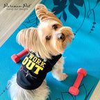 Parisian Pet Dog Shirt – 100% Cotton Shirts for Large Dogs – Black Sleeveless Puppy Clothes – Lightweight and Breathable Pet Apparel – Cool and Stylish Gym Dog Clothes - Stretchy T Shirts for Dogs
