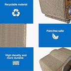 FluffyDream TV Cat Scratcher Cardboard Lounge Bed, Cat Scratching Board, Durable Board Pads Prevents Furniture Damage