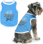 Parisian Pet Dog Shirt – 100% Cotton Shirts for Large Dogs – Sleeveless Puppy Vest – Lightweight and Breathable Pet Apparel – Pullover Summer Dog Clothes - Stretchy Funny T Shirts for Dogs