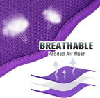 BARKBAY No Pull Dog Harness Large Reflective Dog Harness with Front Clip and Easy Control Handle for Walking Training Running with ID tag Pocket(Purple,M)