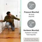 Ingenuity Decorative Extra Tall Baby Gate & Dog Gate, 28.5"-48" Wide, 36" Tall, Hardware or Pressure Mounted, Install on Top or Bottom of Stairs, Banister, or Doorway - Bronze