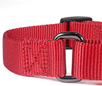 Premium Nylon Adjustable Anti-Escape Martingale Dog Collars,Comfort and Durable Dog Collar with Sturdy D-Ring for Small Breed Dogs Daily Helper. (Chili Pepper, Small)