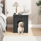 Fancyango Outdoor & Indoor Dog House for Weatherproof and Stylish Furniture, Dog House Outdoor, Multi - Use for Small and Medium Dogs (Classic Black, 22.8" L × 17.7" W × 21.7" H)