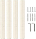 4 Pcs 2.9in 7.4cm Diameter Cat Tree Scratching Post Replacement Parts Sisal Pole (M8, 21.7in/55cm)