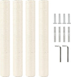 4 Pcs 2.9in 7.4cm Diameter Cat Tree Scratching Post Replacement Parts Sisal Pole (M8, 21.7in/55cm)