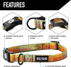 Wolfgang Heavy Duty Martingale Dog Collar with Quick Release Nylon Buckle for Walking & Training, CutBow Print, Large