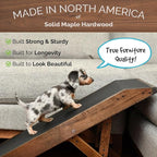 Dog Ramp for Couch, by DoggoRamps – Furniture Quality Solid Hardwood Ramp for Dogs to Get on Couch with Platform Top & Non-Slip Grip – Dog Couch Ramp for Small & Medium Dogs – 100% Made in N America