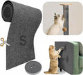 78”x15.8” Trimmable Cat Scratching Post Carpet Cover Cat Scratcher Mat Self-Adhesive Tree Shelves Replacement Parts Mat Cat Scratcher Couch Furniture Protector for Indoor Cats (78.8"*15.8",Dark Grey)