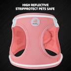 Hipubby Dog Harness and Leash Set, No Pull Soft Mesh Puppy Harness for Small Medium Dogs, Cats - Step in Reflective Breathable Lightweight Vest Harness for Walking, Training - Pink, XXS