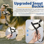 BARKLESS Head Collar for Dogs, No Pull Head Halter for Large Medium Small Dogs, Dog Halter Stops Heavy Pulling, Muzzle Leash with Padded Safety Strap for Walking Training(Black, L)