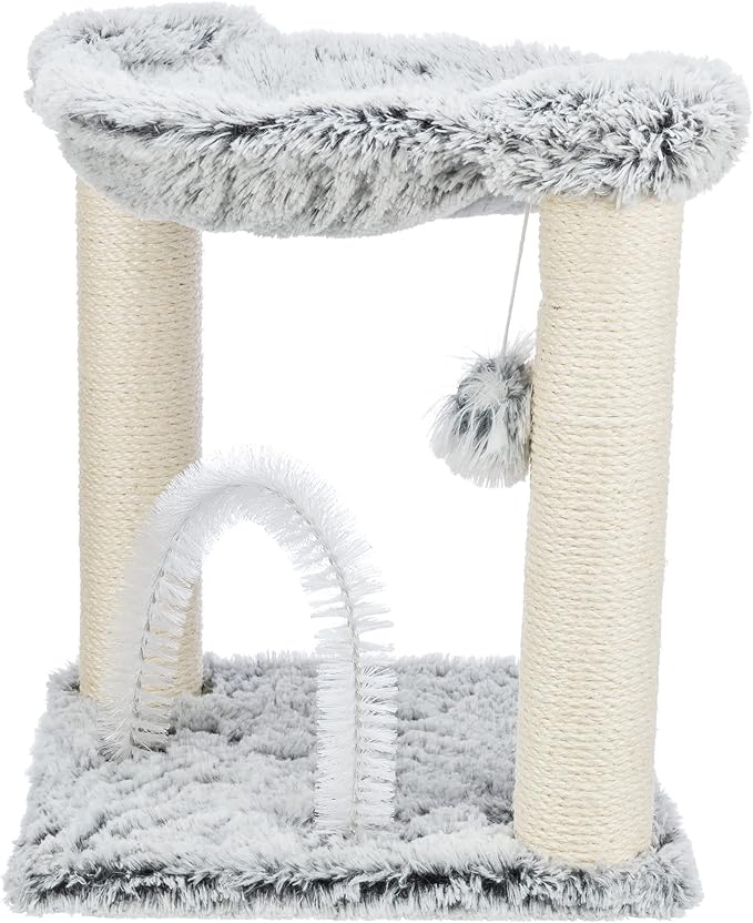 TRIXIE Adra Cat Tree with Brush, Scratching Posts, Hammock, Dangling Cat Toy