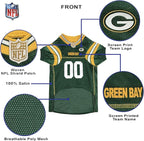 Pets First NFL Green Bay Packers Dog Jersey, Size X-Small, Football Shirt Costume for Pet, Dog Sports T-Shirt, NFL Team Clothing for Cats, Licensed Pet Apparel Available in 7 Sizes and 32 Teams