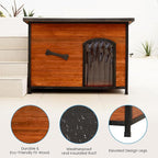 Large Solid Wooden Dog House,Suitable for Both Indoor and Outdoor, Suitable for Large Dogs and Animals of the Following Size, Easy to Clean,Can DIY,45.75" W x 31.25" D x 32.5" H,Brown