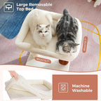 Flower Cat Tree with Large Hammock & Large Cat Scratching Post with Big Perch Double The Fun, Double The Comfort
