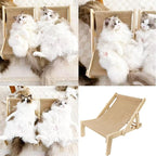 Sisal Cat Scratcher Bed with Adjustable 4-Position for Cats Scratcher Lounge, 2 in 1 Cat Sisal Chair for Indoor Cats Hammock for Scratching Pad, Natural Lounger Chair