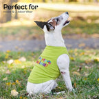 Parisian Pet Dog Shirt – 100% Cotton Shirts for Medium Dogs – Sleeveless Puppy Clothes – Lightweight Party Animal Dog Apparel – Breathable Dogs Clothes - Stretchy Pet T Shirts