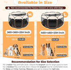 Dog Playpen 36", HOMAGICO Pet Playpen for Indoor Cats Enclosed, Portable Dog Cage Outdoor Tent Crate with Carrying Case,Water-Resistant and Removable Shade Cover,Brown