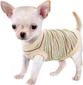 Elevate Your Pet's Comfort and Fashion: Premium 100% Cotton Rib Dog Shirt Vest for Small Breeds Like Chihuahuas, Yorkies, and Puppies .Year-Round Style with Tank-Style Puppy Attire Beige X-Large