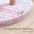 Modern Natural Solid Wood Cat Tree Tower for Indoor Cats Large Adult, 30 inch Flower Cat Tree with Scratching Post, Luxury Aesthetic Cat Tree with Cloud-Soft Flower Perches and Sisal Scratching Pad