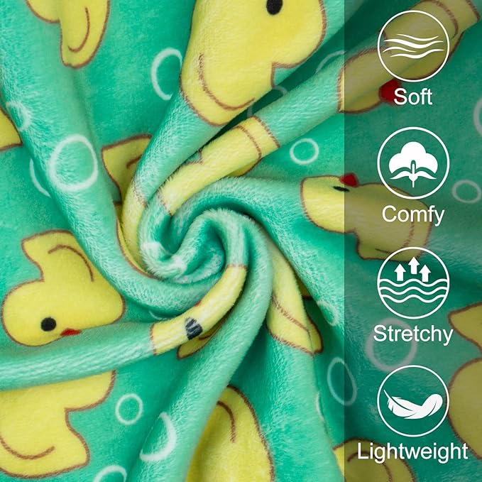 KYEESE Dog Pajamas Soft Dogs Clothes Pet Coat Velvet Dog Pajamas Small Sized Dogs Comfy Doggie Jammies Onesie Stretchy Doggie Pjs Pet Costume with Yellow Ducks Pattern, Small